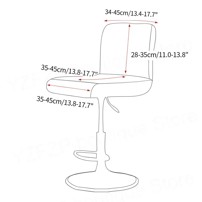 Samt-Stuhlhussen in Unifarben, – Home Bar Seating Bewertung und Preis